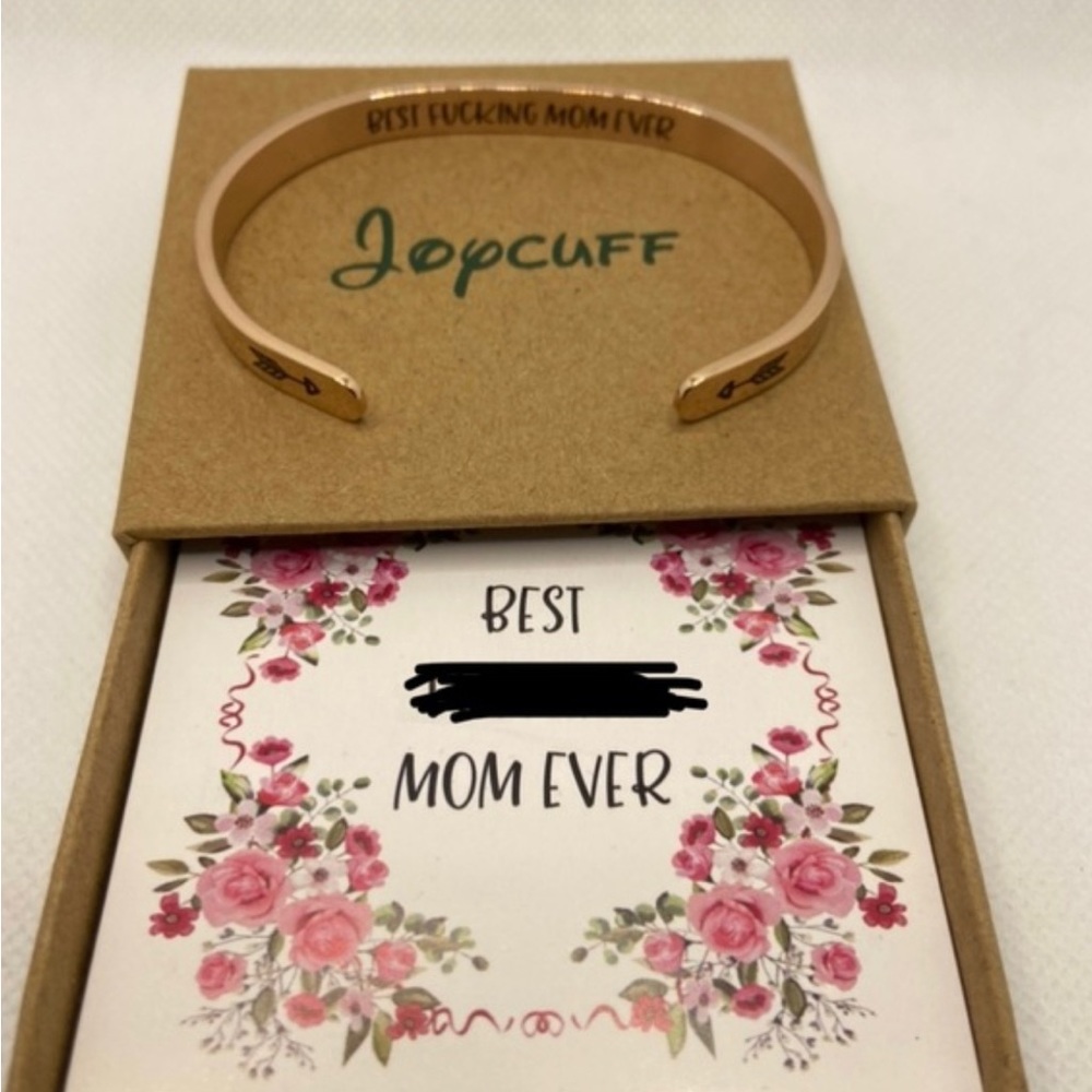 JoyCuff Inspirational Mantra Cuff Bracelets (Rose Gold)